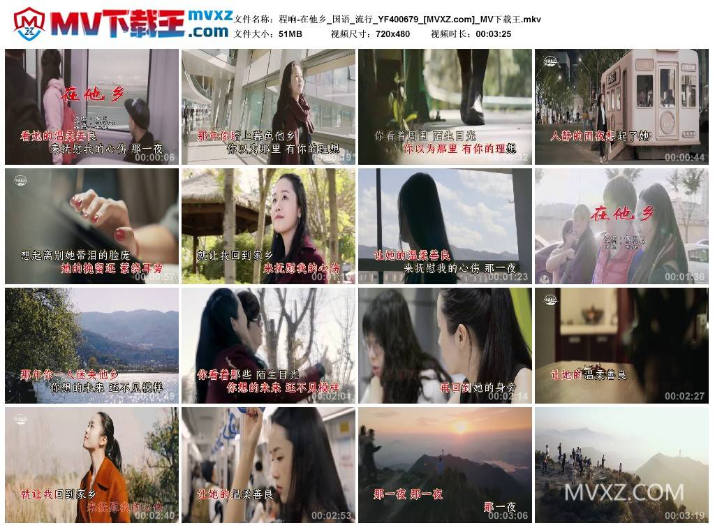 程响-在他乡_国语_流行_YF400679